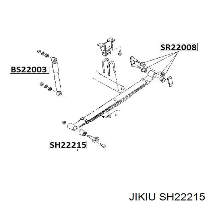 Сайлентблок задней рессоры передний SH22215 Jikiu