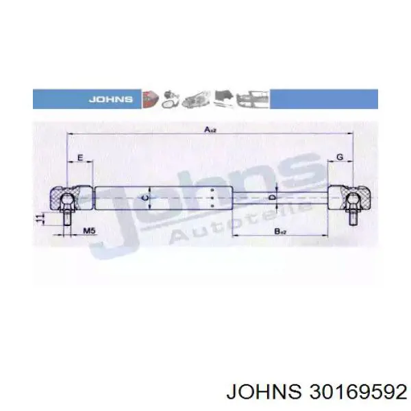 Газовый упор багажника Magneti Marelli GS0040