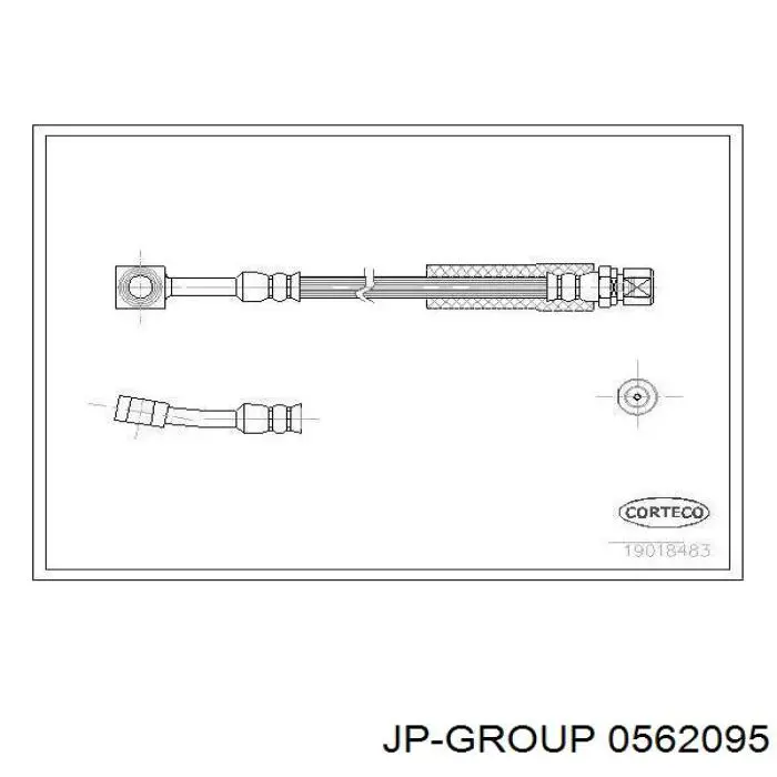 Купить 0562095 JP Group Шланг тормозной передний