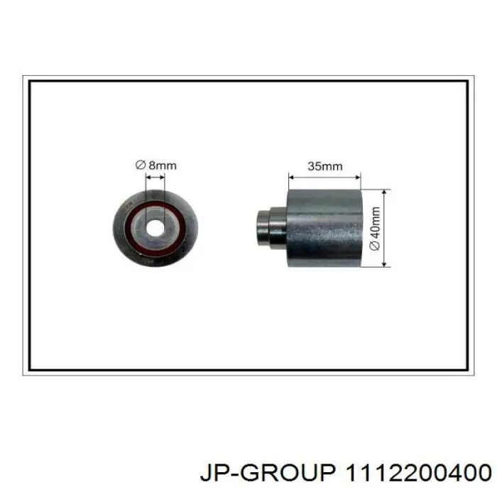 Ролик ремня ГРМ паразитный JP GROUP 1112200400