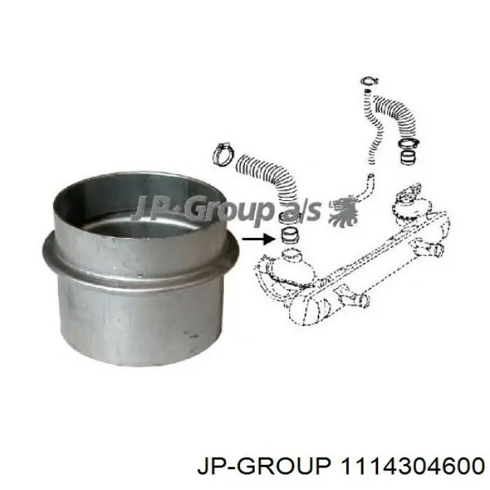 Купить 1114304600 JP Group Шланг отопителя обратка