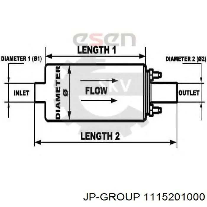 Бензонасос 1115201000 JP Group