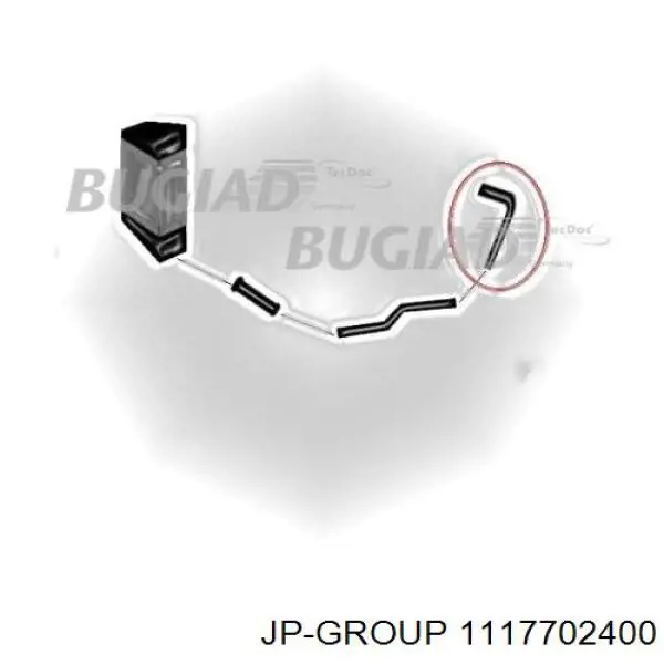 Шланг/патрубок интеркуллера JP Group 1117702400 цена, от 10.72 USD