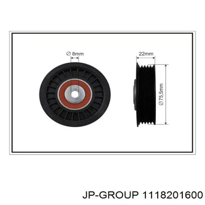 Роликовий модуль натяжителя ремня JP Group 1118201600 цена, от 41.85 USD