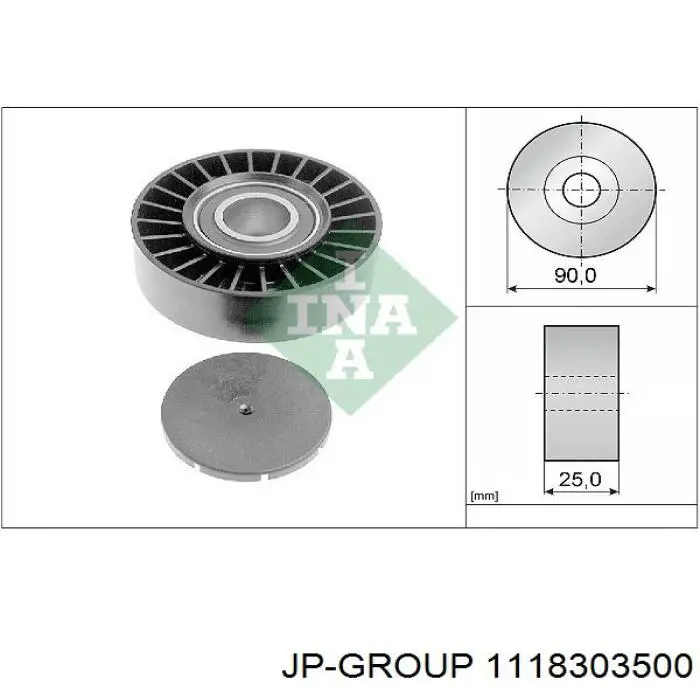 Купить 1118303500 JP Group Паразитный ролик