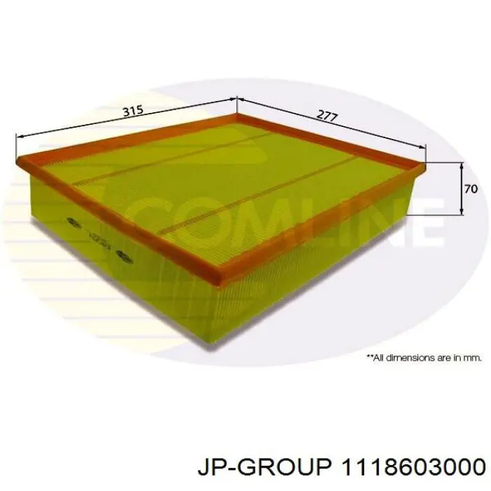 Воздушный фильтр 1118603000 JP Group