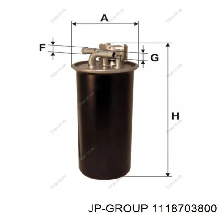 Фильтр топливный JP Group 1118703800
