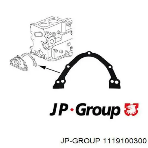 Junta, cárter de distribución 1119100300 JP Group