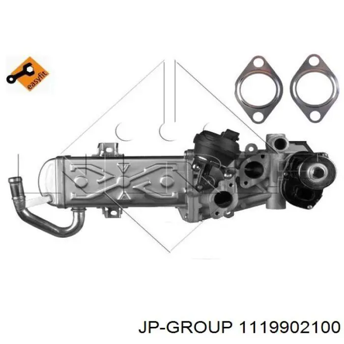 Enfriador EGR de recirculación de gases de escape 1119902100 JP Group