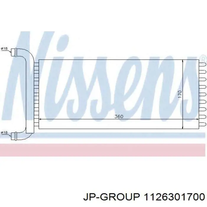 Купить 1126301700 JP Group Радиатор печки