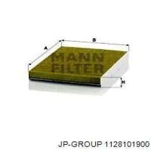 Купить 1128101900 JP Group Фильтр салона угольный