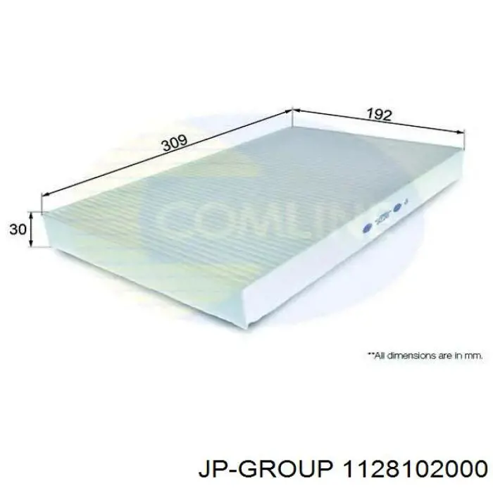Купить 1128102000 JP Group Фильтр салона угольный