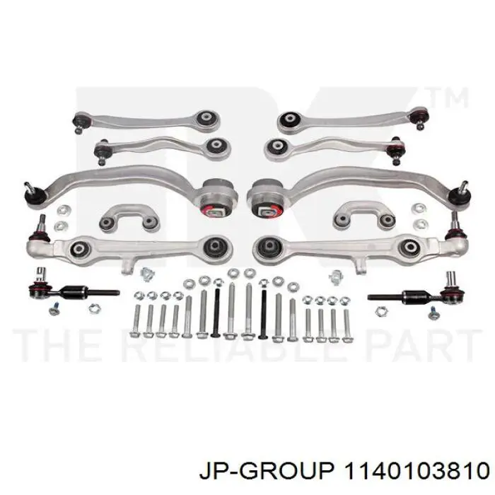 Комплект рычагов передней подвески JP Group 1140103810 цена, от 233.70 USD