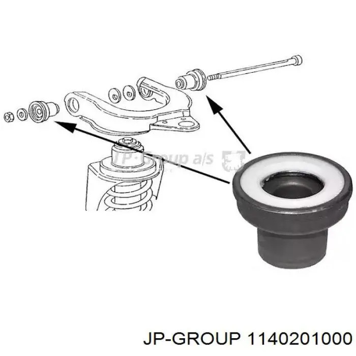 Сайлентблок переднего верхнего рычага 1140201000 JP Group