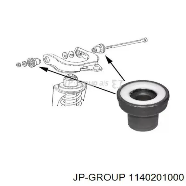 Silentblock de brazo de suspensión delantero superior 1140201000 JP Group