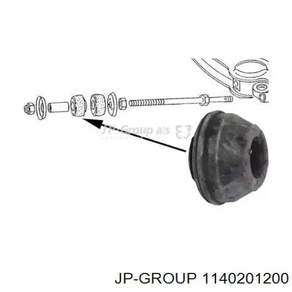 Сайлентблок переднего нижнего рычага JP Group 1140201200