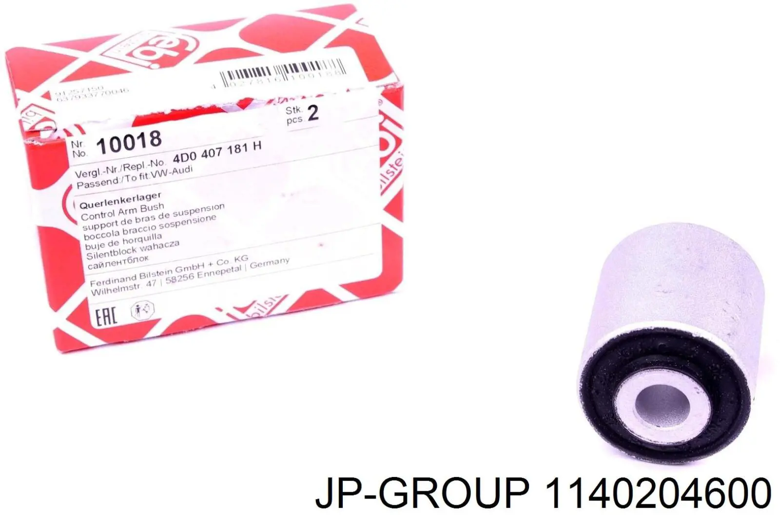Сайлентблок переднего нижнего рычага JP Group 1140204600