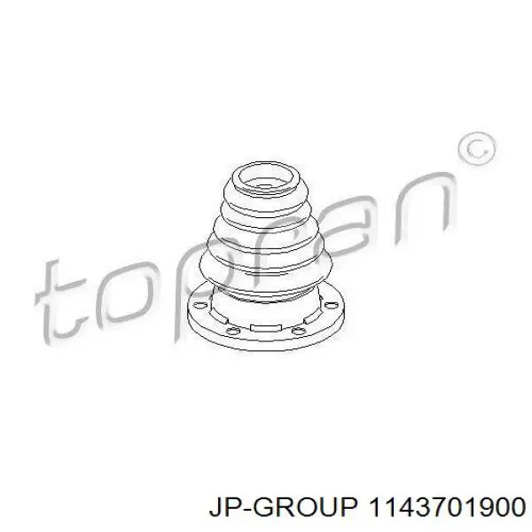 Пыльник ШРУСа передней полуоси внутренний левый 1143701900 JP Group