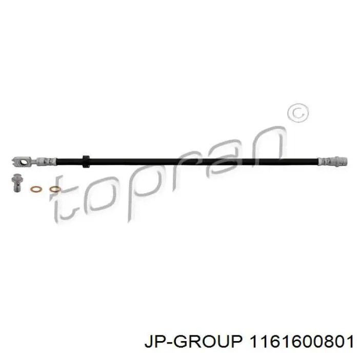 1161600801 JP Group шланг тормозной передний