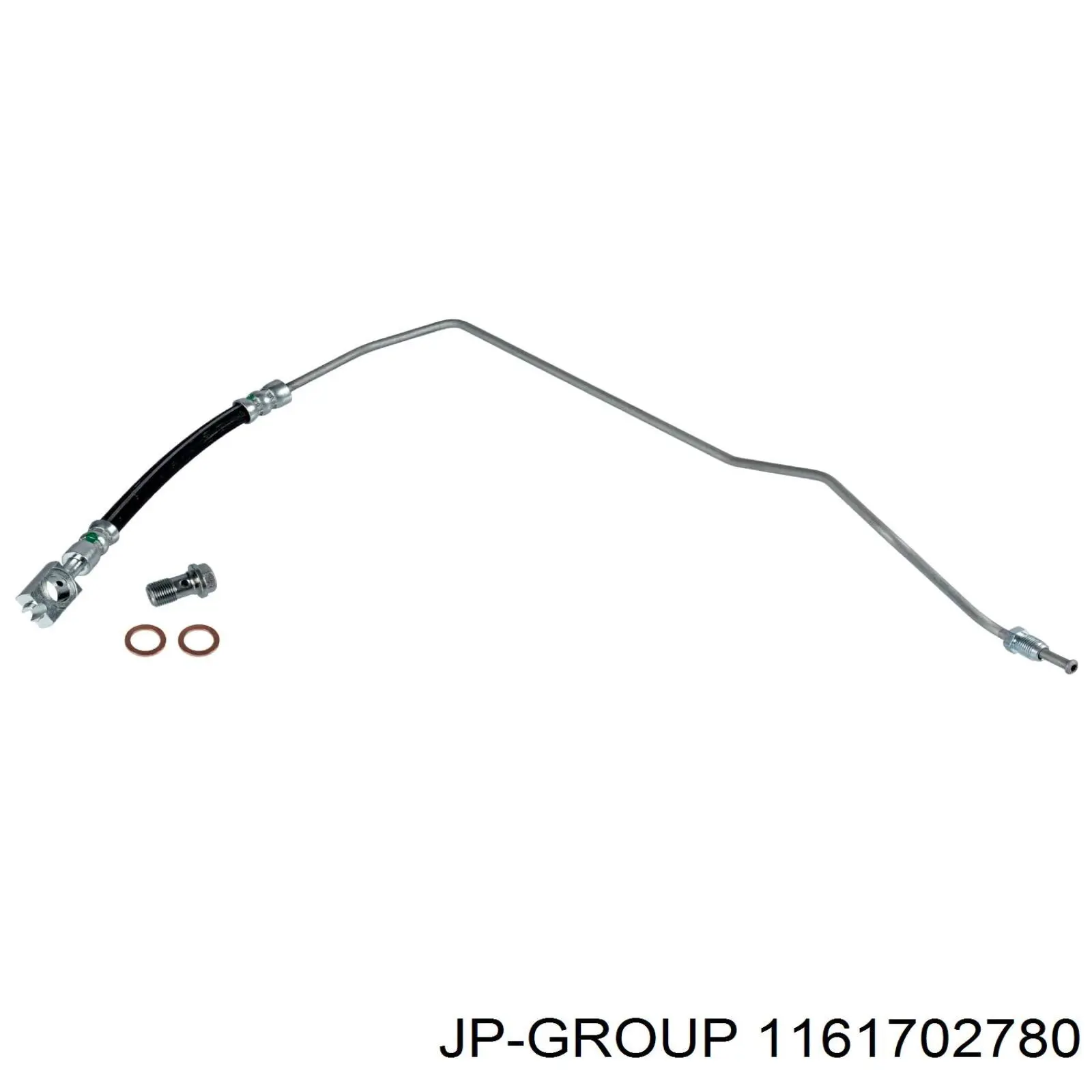 Шланг тормозной задний правый JP Group 1161702780