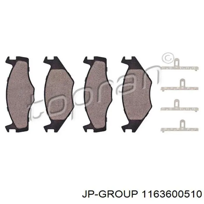 Колодки JP Group 1163600510 цена, от 11.44 USD