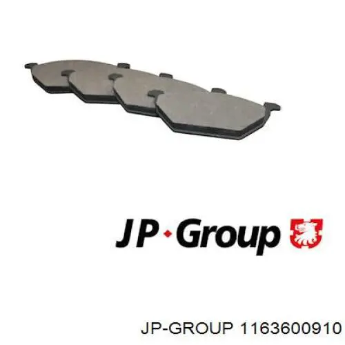 Колодки тормозные передние дисковые JP GROUP 1163600910