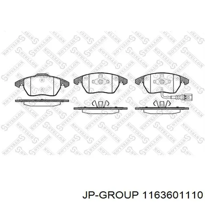 Купить 1163601110 JP Group Колодки тормозные