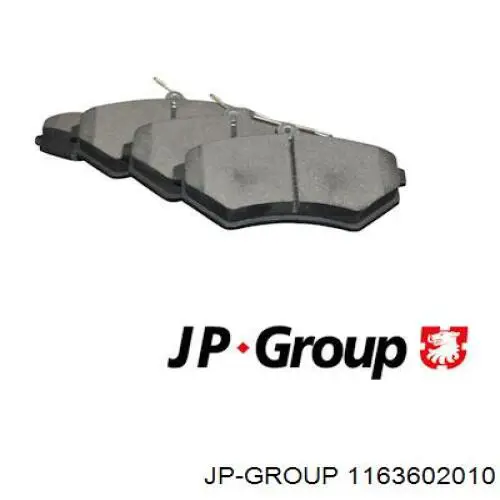 1163602010 JP Group колодки тормозные передние дисковые