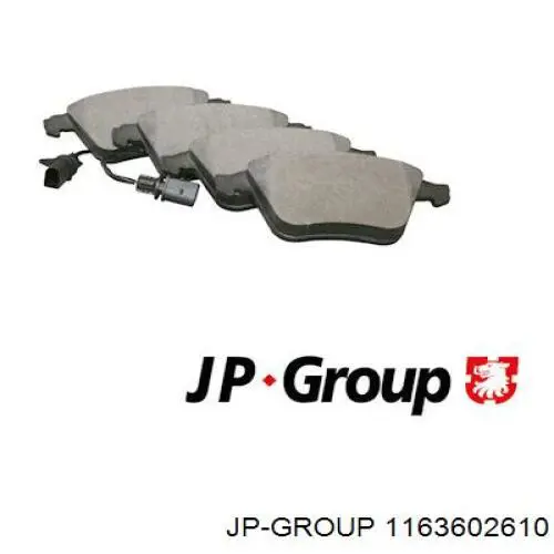 1163602610 JP Group колодки тормозные передние дисковые