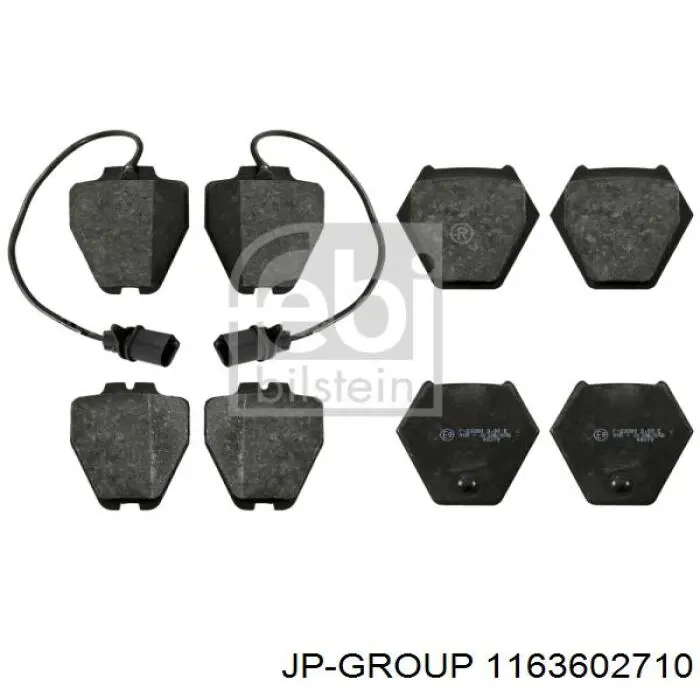 Передние тормозные колодки 1163602710 JP Group