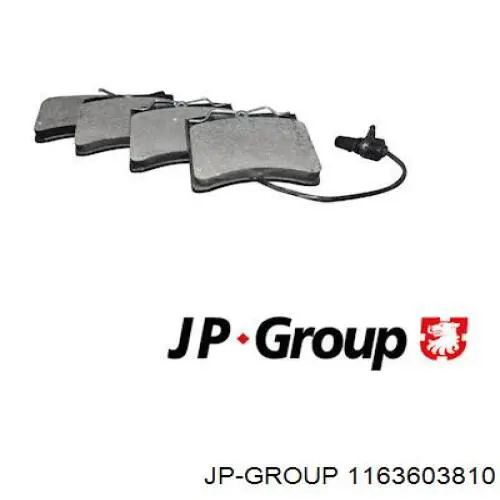 Передние тормозные колодки 1163603810 JP Group