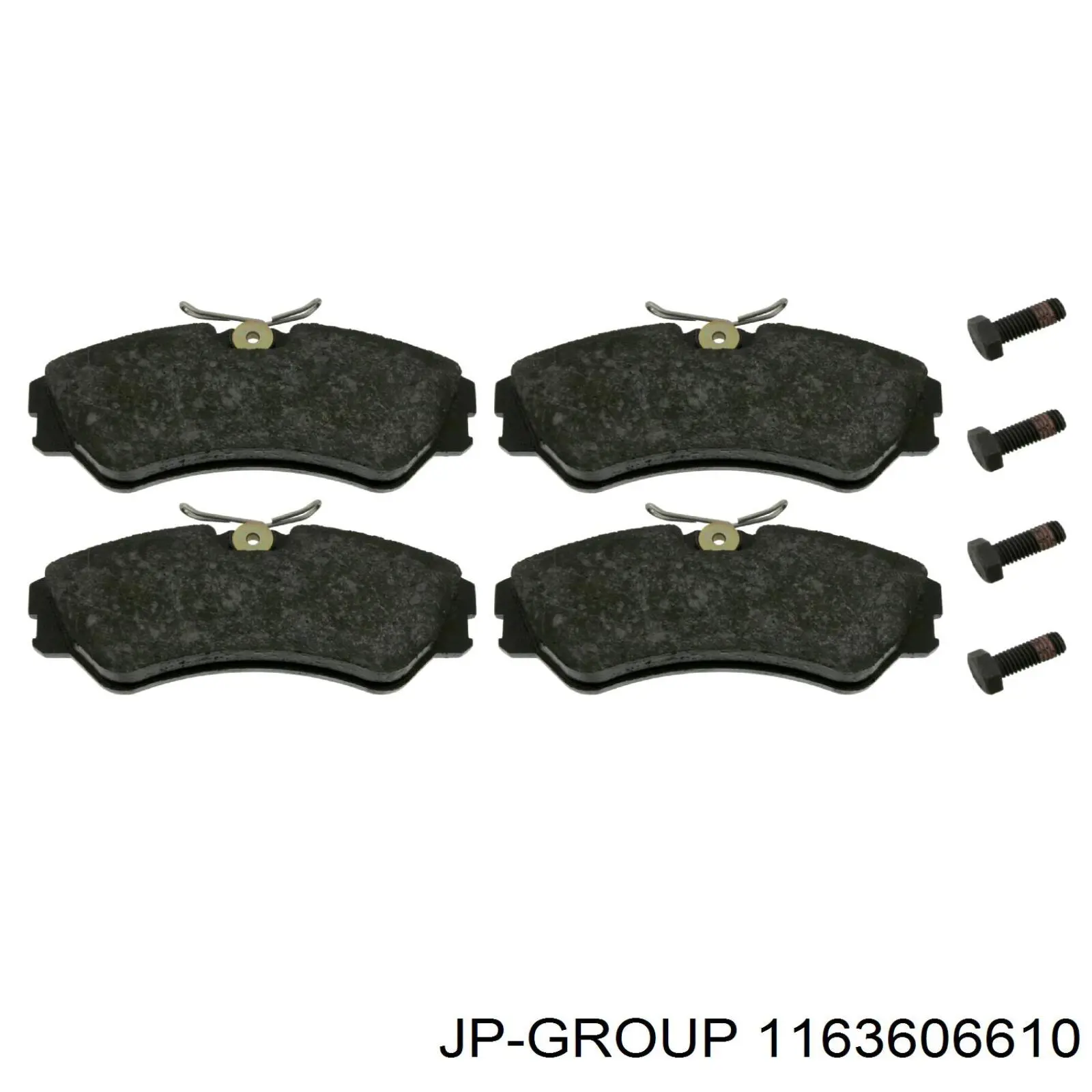 Передние тормозные колодки 1163606610 JP Group