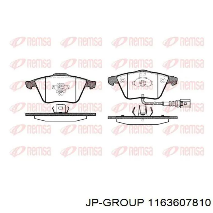 Передние тормозные колодки 1163607810 JP Group