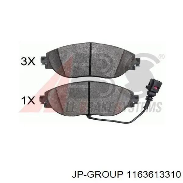 Купить 1163613310 JP Group Колодки тормозные