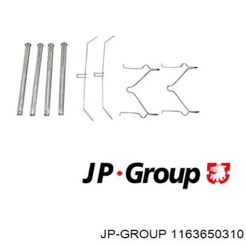 Комплект пружинок крепления дисковых колодок передних JP Group 1163650310