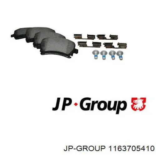 1163705410 JP Group колодки тормозные задние дисковые