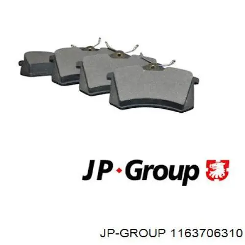 1163706310 JP Group колодки тормозные задние дисковые