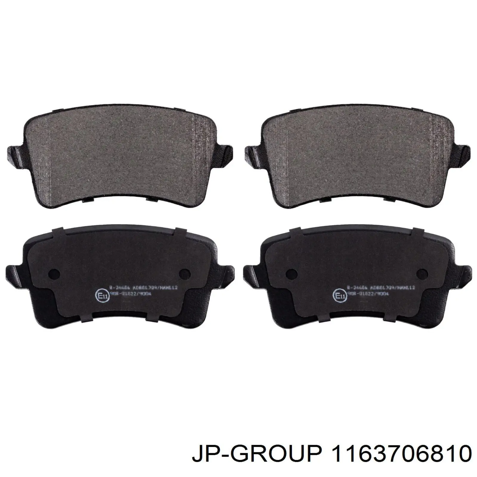 Купить 1163706810 JP Group Колодки тормозные задние, дисковые