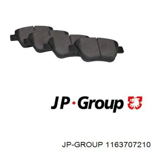 1163707210 JP Group задние тормозные колодки