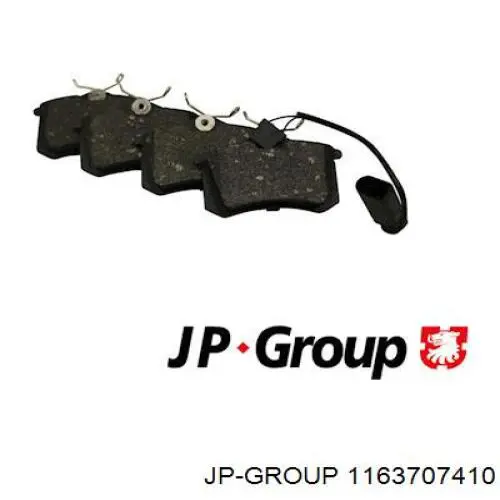 1163707410 JP Group колодки тормозные задние дисковые
