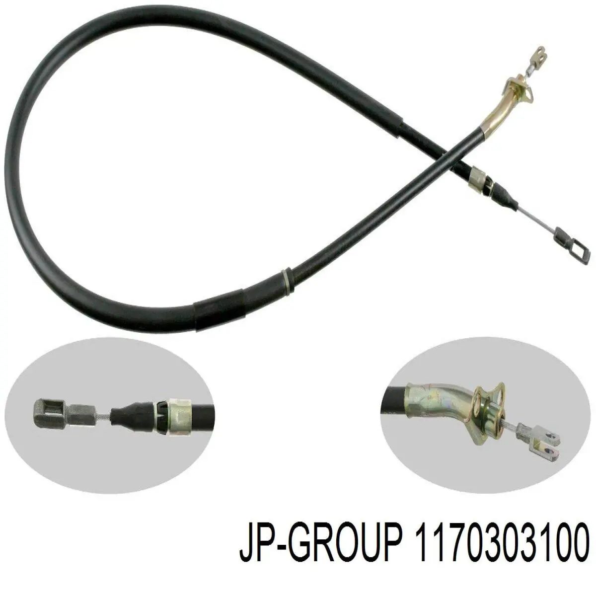 Cable de freno de mano trasero derecho/izquierdo 1170303100 JP Group