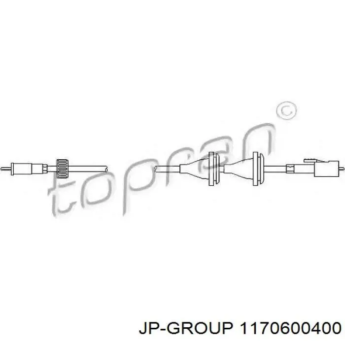 Трос привода спидометра JP Group 1170600400