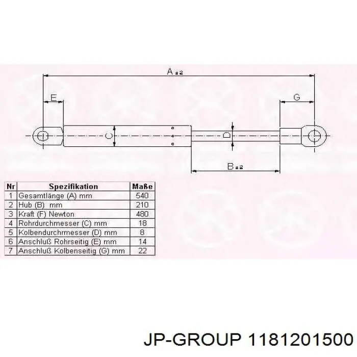 Амортизатор багажника 9545AB Polcar