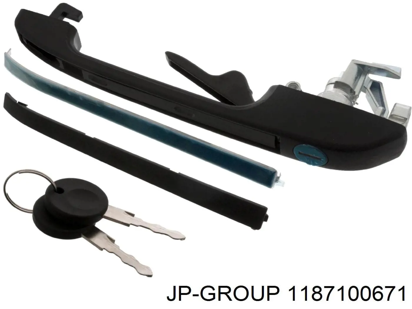 Ручка двери передней наружная левая JP Group 1187100671 цена, от 6.58 USD