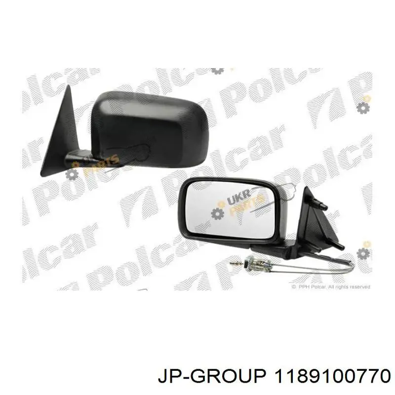 Зеркало заднего вида, левое JP Group 1189100770 цена, от 28.73 USD