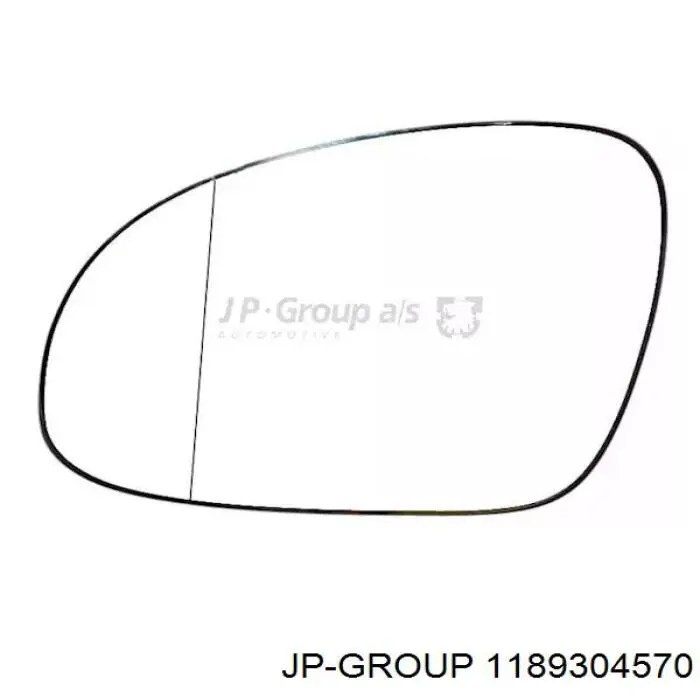1189304570 JP Group зеркальный элемент зеркала заднего вида левого