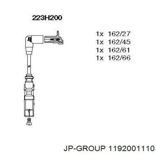 Compre 1192001110 JP Group Fios de alta voltagem, kit