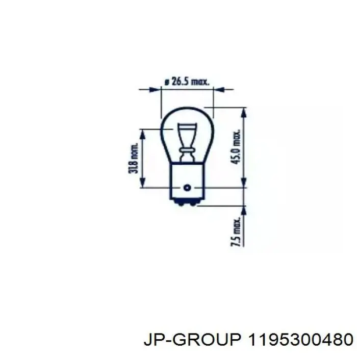 Задний фонарь 1195300480 JP Group