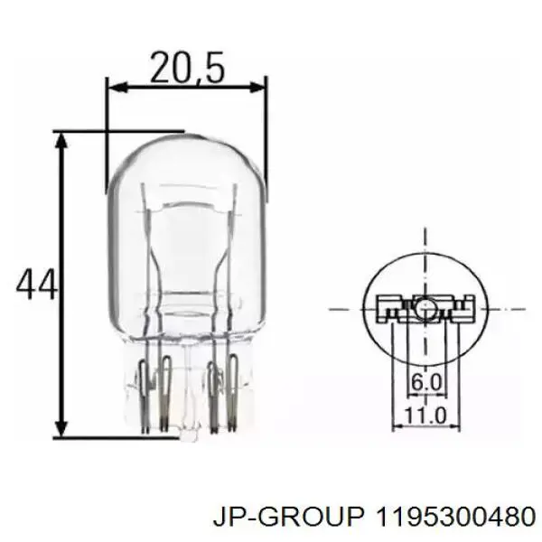 Купить 1195300480 JP Group Задняя правая фара