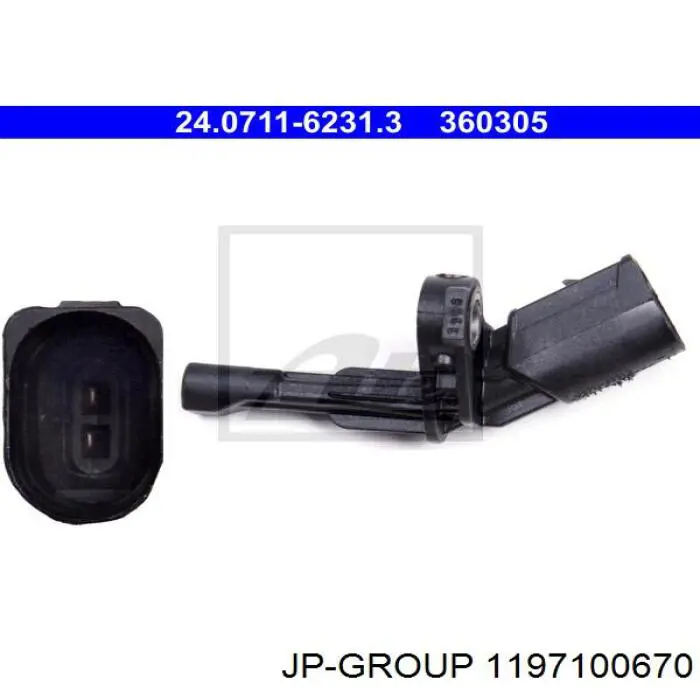 Датчик ABS задний левый JP Group 1197100670